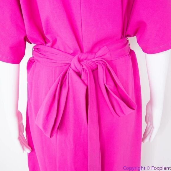 NEW Eloquii Pink Cross Front Flutter‎ Sleeve Dress, size 18 - Picture 10 of 15